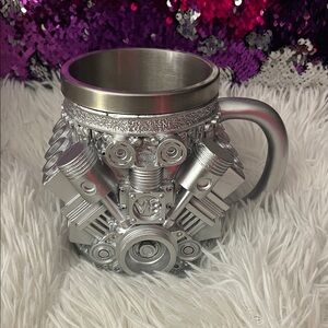 Silver Engine Design Mug